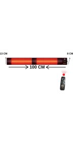Resim Sunstar Dış Mekan Halojen Soba Infrared Isıtıcı 4000W Kumandalı 