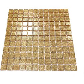 Resim MozaiKristaL İç Dekorasyonda Tüm Yüzeyler Için 23x23mm Soft Altın Kristal Mozaik. (1 M2 Fiyatıdır ) 
