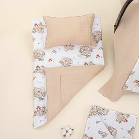 Resim 11 Parça Avantajlı Set - Çift Taraflı - Kumsal Beji Müslin - Koala 