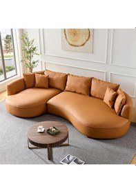 Resim Eymense Venedik Köşe Koltuk Takımı Suni Deri Kiremit Sol Köşe 