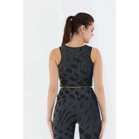 Resim Maraton Sportswear SlimFit Kadın Bisiklet Yaka Kolsuz Basic Saks Bra 20490 