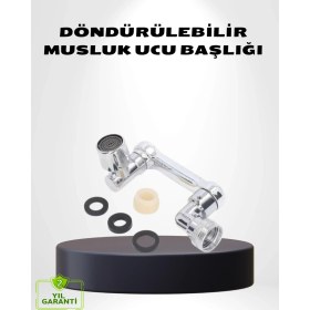 Resim 1080° Dönebilen Musluk Ucu – Su Tasarruflu, Esnek ve 360° Çift Eksenli Başlık 