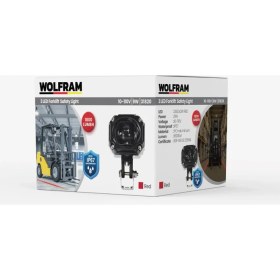 Resim Kare Forklift Çalışma Lambası Kırmızı E Belgeli - WOLFRAM 31820 