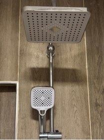 Resim Home Krom-Beyaz Fonksiyonlu Robot Duş Seti Yağmurlama Tepeleme Duş Sistemleri 