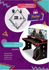 Resim Mydesign Oyuncu Masası Siyah Renk Siyah 