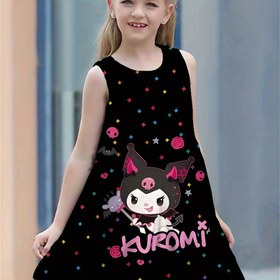 Resim For Kuromi -A Kız Elbisesi, Sevimli Sanrio Karikatür Desenli Yaz Harajuku Tarzı Rahat Moda Elbise Gençler İçin. 