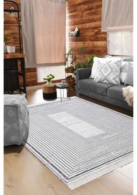 Resim Saraz Halı Bohem Serisi Çerçeve Gri 