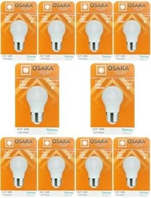 Resim Osaka 7W (50W) Beyaz Işık E27 Duylu Led Ampul, 10 Adet 