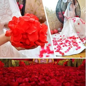 Resim Kırmızı Renk Gül Yaprağı – 1 Paket 100 Adet 