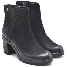 Resim Kadın Topuklu Nubuk Deri Bot Siyah 2179125k Yetişkin 