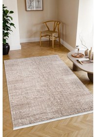 Resim Kaymaz Taban Yıkanabilir Modern Salon Mutfak Oturma Odası Çocuk Odası Halısı 5002 Vizon 