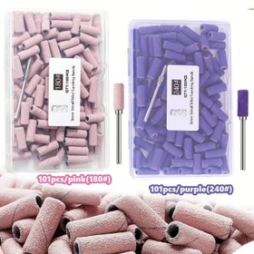Resim 100 adet Manikür Matkap Uçları Küçük Zımpara Kayışı, Yükseltilmiş 3.1mm Çekirdek Matkap Uçları, 120 Orta Tane Tırnak Törpüsü Zımpara Kayışı, Akrilik Tırnak Jeli Çıkarma, Şekillendirme Manikür ve Ayak Rahatlatma için Uygun Pembe, 180 Tane 