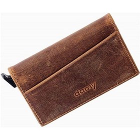 Resim Damy Hakiki Deri Unisex Mekanizmalı Kartlık 611Cr - Taba Taba 