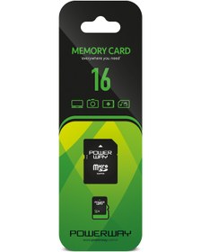 Resim Powerway 16 GB MicroSDHC Hafıza Kartı + Adaptör 