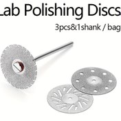 Resim Lab Ultra-İnce Çift Taraflı Elmas Taşlama Diskleri Parlatma Diskleri, Shank Çap Hp2.35Mm 3/32Inch, 3 adet / Çanta bir mandren ile, Parlatma ve Kontur Ayrı Taşlama, Mikro Motor, Taşlama Makinesi, Düz Makine Kolu için Uygun 