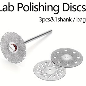 Resim Lab Ultra-İnce Çift Taraflı Elmas Taşlama Diskleri Parlatma Diskleri, Shank Çap Hp2.35Mm 3/32Inch, 3 adet / Çanta bir mandren ile, Parlatma ve Kontur Ayrı Taşlama, Mikro Motor, Taşlama Makinesi, Düz Makine Kolu için Uygun 