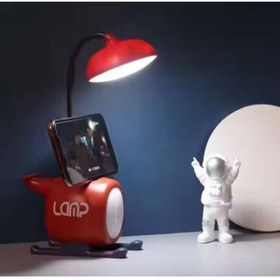 Resim Coverzone Kalemlikli Helikopter Tasarımlı Karikatür Masa Lambası Dekoratif Hediyelik Çocuk Odası Süs 