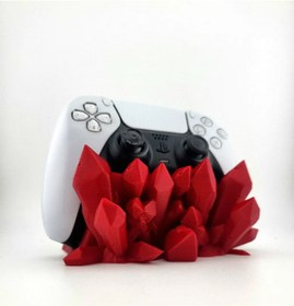 Resim 3D Playstation 5 Konsol Dualshock Standı Modern Joystick Kristal 