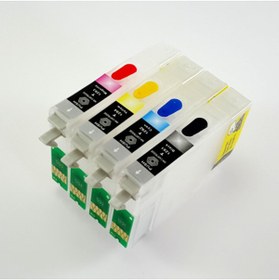 Resim Cescesor Epson T0711-t0714 Uyumlu Kolay Dolan Kartuş 4 Renk 