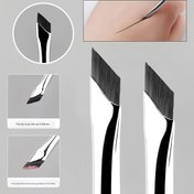 Resim Çok Fonksiyonlu Ultra-İnce Makyaj Fırçası - İnce Eyeliner Fırçası, Eğimli Kaş Fırçası, Göz Farı Fırçası ve Yüz Fırçası 