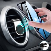 Resim 360 Derece Dönebilen Manyetik Telefon Tutucu, Alüminyum Alaşım, GPS ve Akıllı Telefon Uyumlu, Kolay Kurulum İçin Çıkarılabilir, Paslanmaz Tutma Braketi ile 