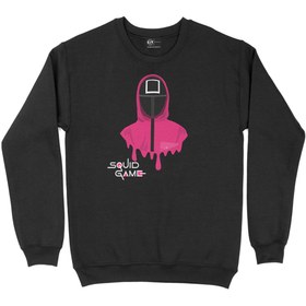 Resim Squid Game Yazılı Yönetici Siyah Sweatshirt 