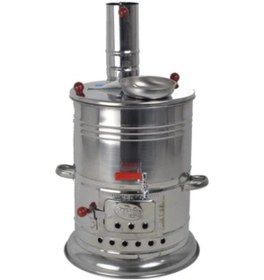 Resim Zarif-İş 5 lt Tek Musluklu Odunlu Semaver 430 Kalite Krom 