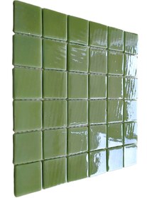 Resim MozaiKristaL Tüm yüzeyler için 50x50mm. Mint Yeşili, 31,5x31,5cm. Fileli Cam Mozaik. ( 5 file karo=0,5m2 Fiyatı ) 