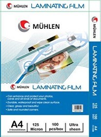 Resim Mühlen A4-125 A4 Boyutlu 125 Mikron 100 Adet Laminasyon PVC Filmi 