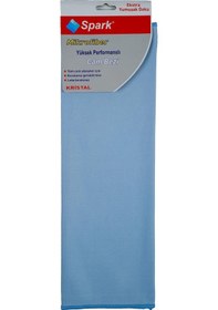 Resim 2 Adet Spark Kristal Mikrofiber Cam Silme Bezi Ve Genel Temizlik & Kurulama Bezi 40x40 Cm. Mavi 
