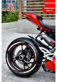 Resim Motosiklet Ve Otomobil Lastik Yazısı Motosiklet Lastik Şerit Beyaz 8 Adet 2.5 Cm Made In Usa 