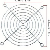 Resim Gaojunshop01 80x80mm Metal Demir Izgara Bilgisayar Fan Koruması Soğutucu Ağ 