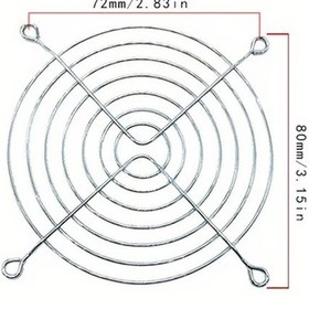 Resim Gaojunshop01 80x80mm Metal Demir Izgara Bilgisayar Fan Koruması Soğutucu Ağ 