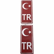 Resim Genel Markalar Tr Plaka Stıcker 2'li - Türkiye Plaka Stıcker - Türkiye Plakalık Stickeri - Alüminyum Tr Plaka 2'li 