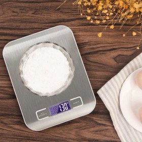 Resim Eco Port Lüx Dijital Mutfak Terazisi 5 kg 1 gr Hassas Paslanmaz Çelik + Pil 