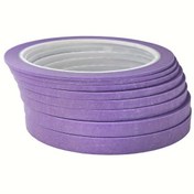 Resim Mor Kağıt Güzellik Desenli Kağıt ve Kağıt Bant Tırnak Sanatı, Boyama, Spreyleme, Kaplama için Kullanılabilir ve Giysi Tasarımı Kesme Kağıt Bant olarak Kullanılabilir 8 Rulo 2mm 2.5mm 3mm 4mm 5mm 6mm 8mm 10mm x 25 Metre Rulo Başına 