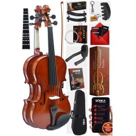 Resim Midex CVL-743-PAK Full Set Çocuk Kemanı Keman 3/4 (Yastık Tuner Susturucu Çanta Yay Tel Reçine) 