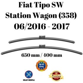 Resim Fiat Tipo Sw Station Wagon 358 2016 2017 Uyumlu Ön Cam Silecek Süpürgesi Takımı 650/400mm Silbak Sb2616c 