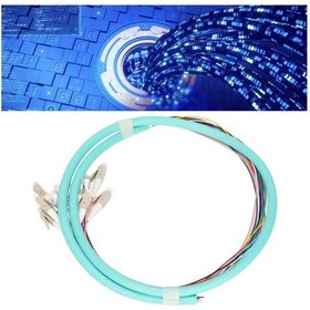 Resim Vkemall 12 İplikli Lc/upc Tek Modlu Fiber Optik Jump Kablosu, Seramik Ferrule İle, 1.5m Uzunlukta, Düşük Enjeksiyon Kaybı, Pvc Malzeme 