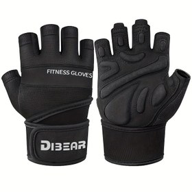 Resim Unisex Fitness Antrenman Eldivenleri - Bilek Desteği ile Yarım Parmak Tasarımı, Spor Salonu için Süper İnce Lif, Halter ve Çanlar - Erkekler & Kadınlar İçin İç/Dış Mekan Egzersiz Eldivenleri 