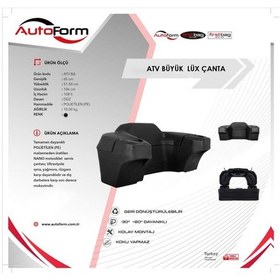 Resim Atv Çantası Arka Lux. Mat Siyah .Kilitli Pe 