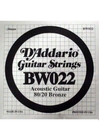 Resim D'addario Bw022 Akustik Gitar Tek Tel G-sol - 80/20 Bronze 