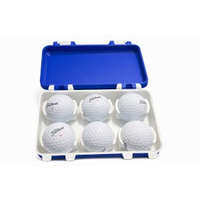 Resim OEM Kapaklı 6’lı Golf Topu Saklama Kutusu - Sert Plastik Taşıma Kutusu - Golf Top Organizer Box 