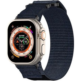 Resim iOs Watch Uyumlu Ultra 2 49mm Naylon Cırt Cırt Saat Bandı İçin Mavi 