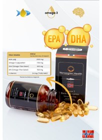 Resim Norwegian Health Omega 3 1000 MG Somon&Morina Balık Yağı 3 x 60 Kapsül 