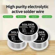 Resim yüksek kaliteli 0.8mm lehim tel bobini, elektronik tamir kaynak aracı aksesuarları, piller olmadan endüstriyel metal kalay tel şeritleri 