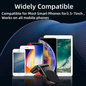 Resim 1 adet / 2 adet Evrensel L Şekilli Manyetik Telefon Tutucu ve Yuvarlak Metal Plaka Seti, Minimalist Tasarım, Araba Hava Havalandırma için Uygun, Araç Navigasyon Montajı, Dahili Sekiz Mıknatıs, Güçlü Manyetizma, iPhone 16/15 Pro Max Plus ve Diğer Akıllı Telefonlarla Uyumlu 