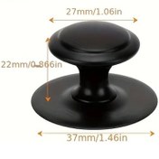 Resim Sunshine011 Siyah Büyük Kendinden Yapışkanlı 2'li Dolap Kolu, Çekmece Tutamacı, Modern Mini Siyah Beden 