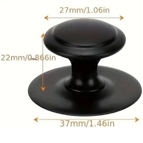 Resim Sunshine011 Siyah Büyük Kendinden Yapışkanlı 2'li Dolap Kolu, Çekmece Tutamacı, Modern Mini Siyah Beden 