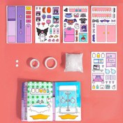 Resim Sessiz Kit Seti 3 Adet - Sevimli DIY Karikatür El Sanatları, Büyük Klasörler Gerektirmez, for Kuromi ve Arkadaşları İçin Mükemmel, Pembe/Mor 